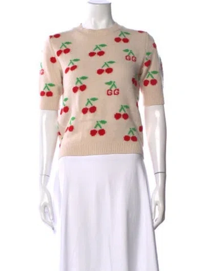 Pre-owned Gucci Wool Floral Print Sweater