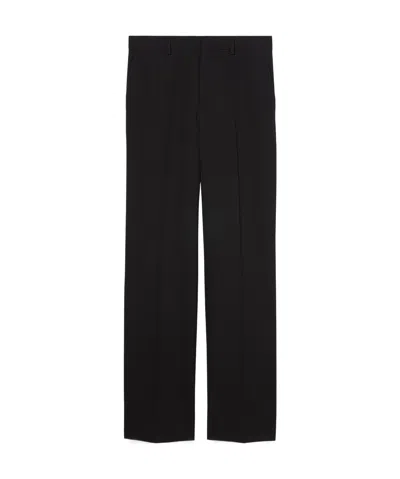 Gucci Wool Gabardine Pant With Embroidery In Black
