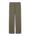 Gucci Wool Gabardine Pant With Embroidery In Green