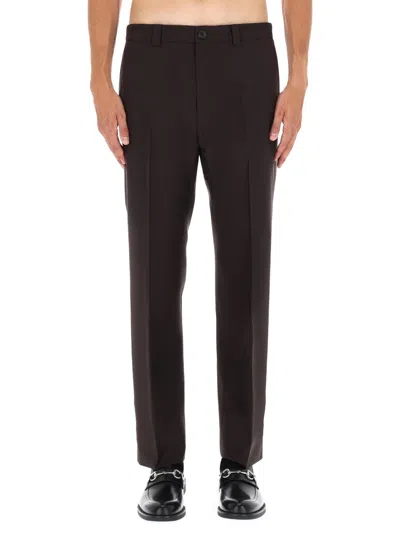 Gucci Wool Gabardine Pants In Black