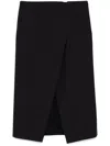 Gucci Wool Gabardine Skirt In Black