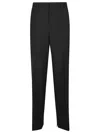 Gucci Wool Gabardine Trousers In Black