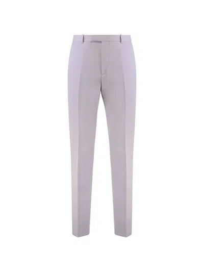 Gucci Wool Gabardine With Back Split Trousers In Neutral