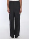 Gucci Women's Wool Blend Trousers In Grey