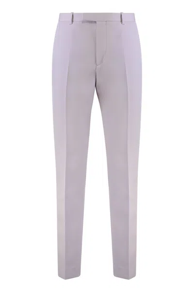 Gucci Wool Gabardine Trousers In Purple