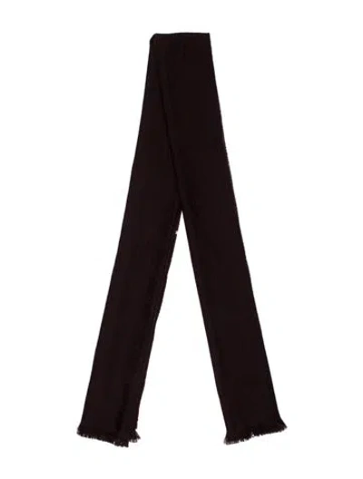 Pre-owned Gucci Wool Gg Logo Scarf In Purple