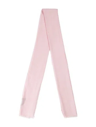 Pre-owned Gucci Wool Gg Signature Scarf In Pink