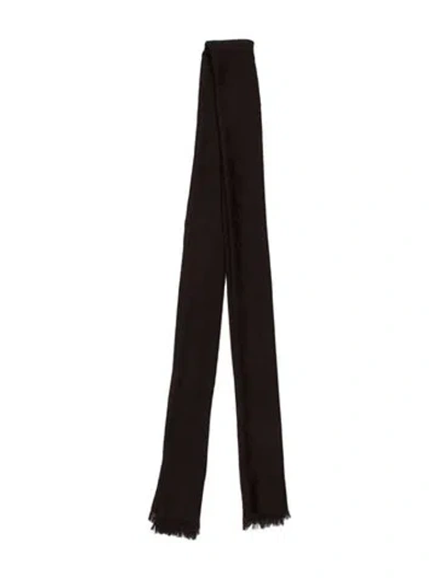 Pre-owned Gucci Wool Gg Supreme Scarf In Black