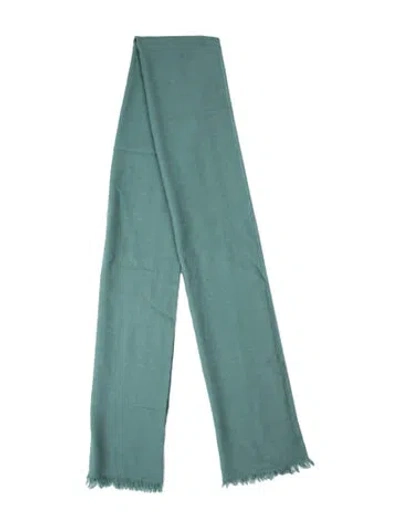 Pre-owned Gucci Wool Gg Supreme Scarf In Green