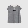 Gucci Wool Gingham Dress In Gray