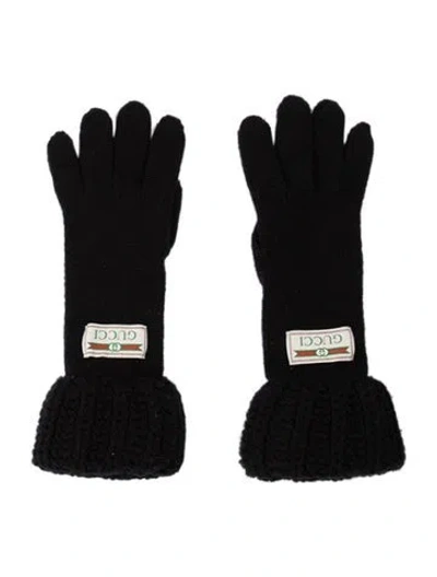 Pre-owned Gucci Wool Gloves In Black