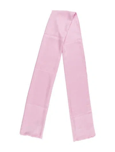 Pre-owned Gucci Wool Graphic Print Scarf In Pink