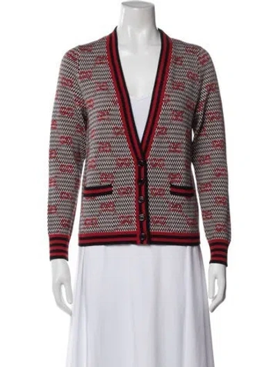 Pre-owned Gucci Wool Graphic Print Sweater