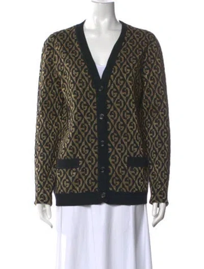 Pre-owned Gucci Wool Graphic Print Sweater