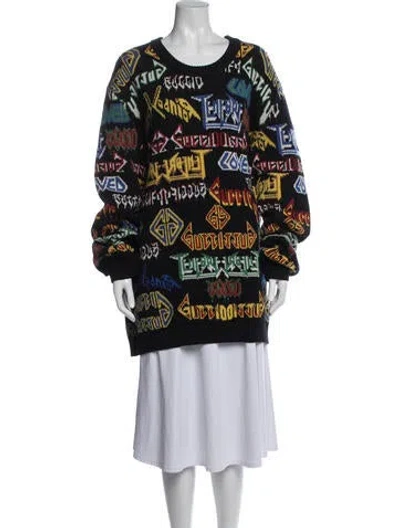 Pre-owned Gucci Wool Graphic Print Sweater In Multicolor