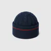 Gucci Wool Hat With Web In Blue