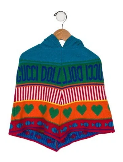 Pre-owned Gucci Babies' Wool Hooded Cape In Multi