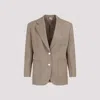 Gucci Single-breasted Wool Blazer In Dark Camel