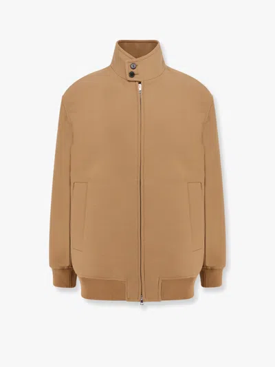 Gucci Wool Jacket With Gg Lining In Cream