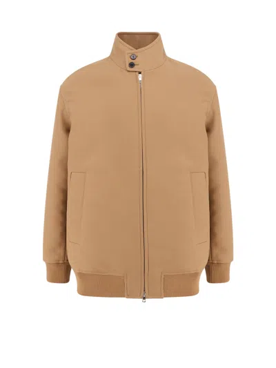 Gucci Wool Jacket With Gg Lining In Brown