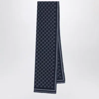 Gucci Wool Jacquard Scarf In Orange