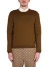 Gucci Men's Wool Jersey In Military Green