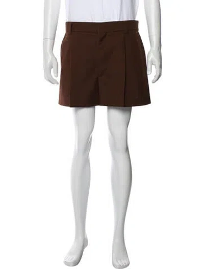 Pre-owned Gucci Wool Jogger Shorts In Brown
