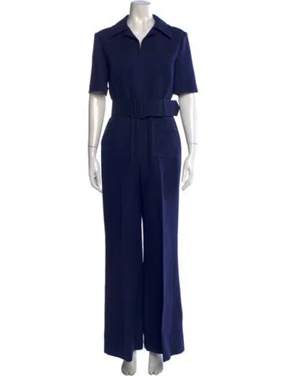 Pre-owned Gucci Wool Jumpsuit In Blue