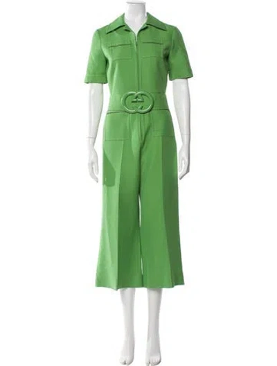 Pre-owned Gucci Wool Jumpsuit In Green