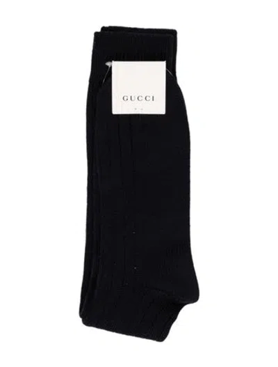 Pre-owned Gucci Wool Kindool Socks  W/tags In Blue