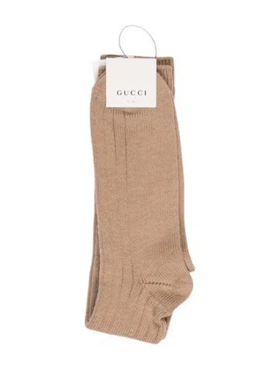 Pre-owned Gucci Wool Kindool Socks W/tags In Brown