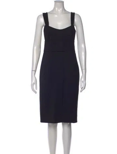 Pre-owned Gucci Wool Knee-length Dress In Black