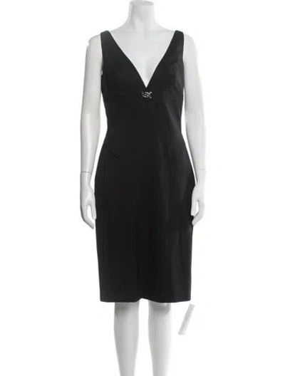 Pre-owned Gucci Wool Knee-length Dress In Black
