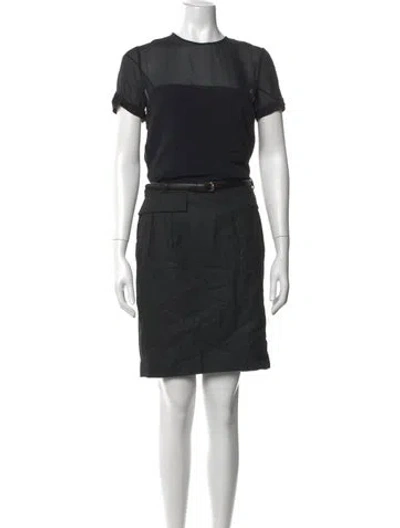 Pre-owned Gucci Wool Knee-length Dress In Black