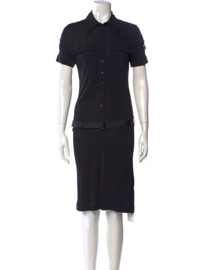 Pre-owned Gucci Wool Knee-length Dress In Black