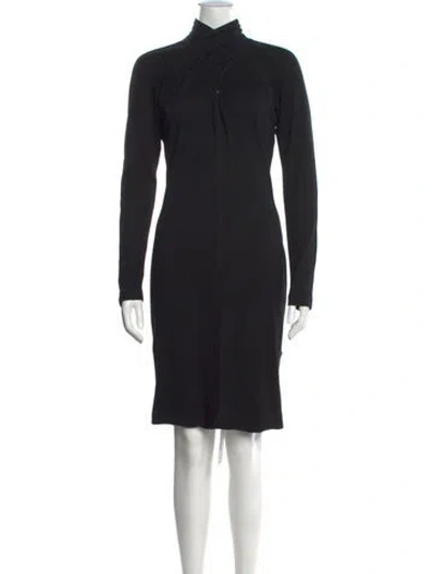 Pre-owned Gucci Wool Knee-length Dress In Black