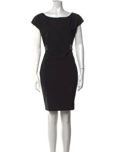 Pre-owned Gucci Wool Knee-length Dress In Black