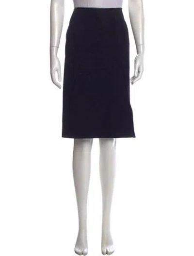 Pre-owned Gucci Wool Knee-length Skirt In Black