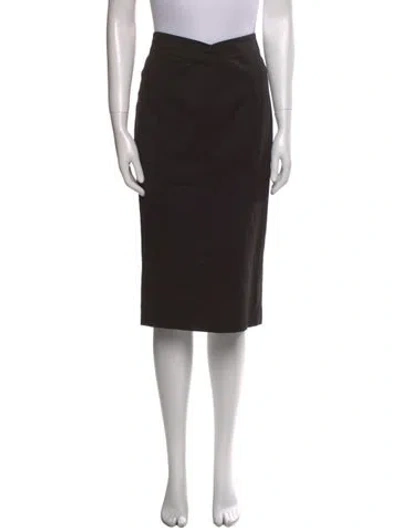 Pre-owned Gucci Wool Knee-length Skirt In Black