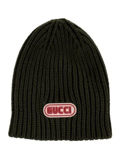 Pre-owned Gucci Wool Knit Beanie In Green