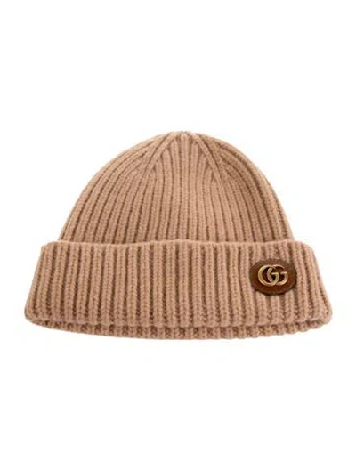 Pre-owned Gucci Wool Knit Beanie W/tags In Neutral
