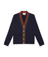 Gucci Wool Knit Cardigan In Black