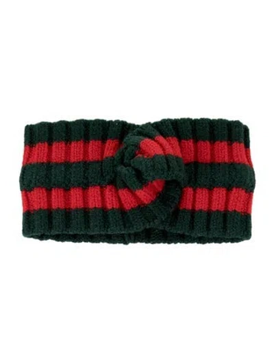 Pre-owned Gucci Wool Knit Headband In Green