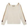 Gucci Buckle-strap Wool Jumper In White