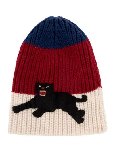 Pre-owned Gucci Wool Knitted Beanie In Blue
