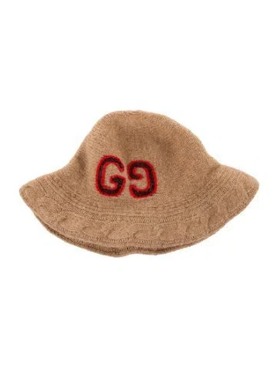 Pre-owned Gucci Wool Knitted Hat In Brown