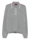 Gucci Wool Long Sleeves Polo Shirt In Gray