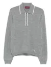 Gucci Wool Long Sleeves Polo Shirt In Gray