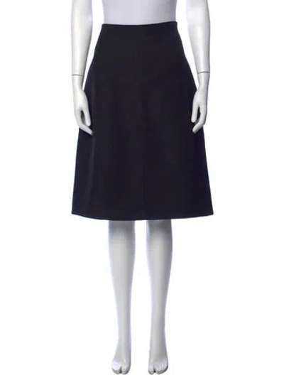 Pre-owned Gucci Wool Midi Length Skirt In Black