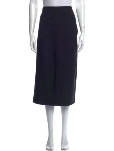 Pre-owned Gucci Wool Midi Length Skirt In Black